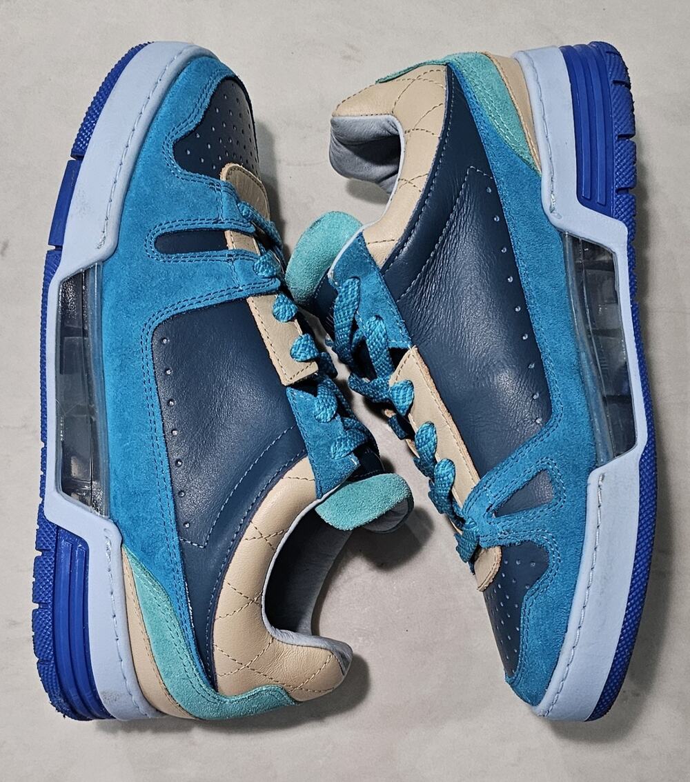 Sia Collective Vulture Sneakers Men's Size 5 Blue Teal Tan Used